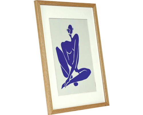 Gerahmtes Poster mit abstrakter Darstellung einer sitzenden Person