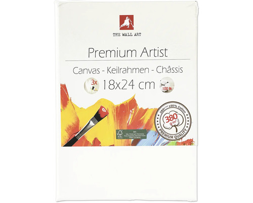 Leinwand zum Bemalen 18x24 cm Premium Künstler Leinwand Keilrahmen, 18x24 Zentimeter, Dreierpack