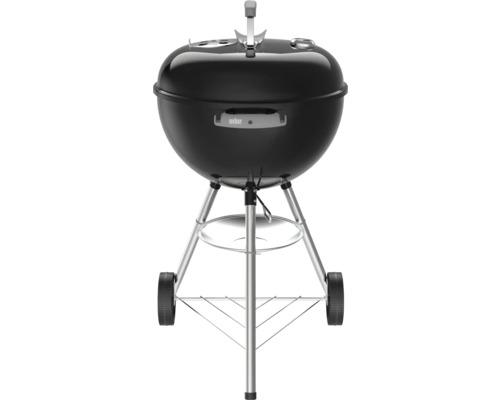 Kugelgrill mit Rollen und Weber Logo