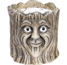 Blumentopf aus Steinguss mit Baumgesicht