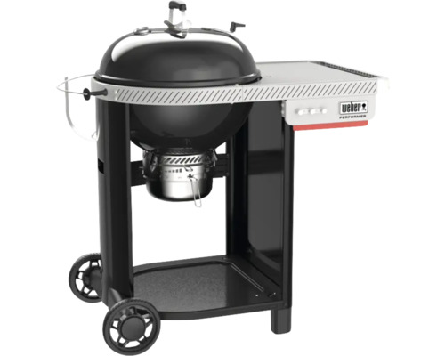 Weber Holzkohlegrill mit Rollwagen und Seitentisch