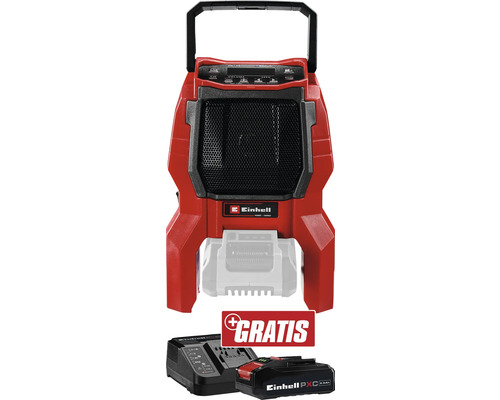 Einhell Akku-Baustellenradio mit Ladegerät und Akku