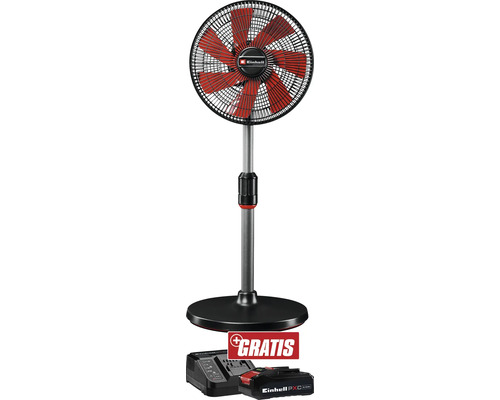 Einhell A-Ventilator GE-CF 18/320 P Li + GRATIS Zugabeartikel PXC Starter-Kit 18V 2,5 Ah Einhell Akku-Standventilator mit Akku und Ladegerät
