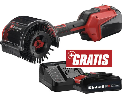Einhell A-Oberfl.bürste PICOBELLA 18/90 + GRATIS Zugabeartikel PXC Starter-Kit 18V 2,5 Ah Einhell Akku-Fugenbürste mit Akku, Ladegerät und Gratis-Aktion