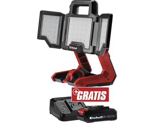 Einhell Akku-Lampe TP-CL 18/3000 Li Set 2,5Ah + GRATIS Zugabeartikel PXC Starter-Kit 18V 2,5 Ah Einhell Akku-Baustrahler mit Akku und Ladegerät