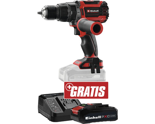 Einhell Akku-Schlagbohrschrauber TP-CD 18/60 Li-i BL 2,5Ah + GRATIS Zugabeartikel PXC Starter-Kit 18V 2,5 Ah Einhell Akku-Bohrschrauber mit Akku und Ladegerät