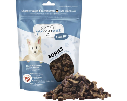 Yummeez Bonies mit Lachs, getreidefreie Hundesnacks aus Deutschland