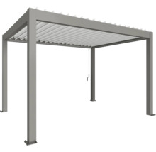Graue Aluminium Pergola mit Lamellendach