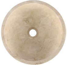 Rundes Aufsatzwaschbecken aus Stein mit Abfluss