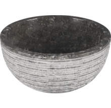 Schale aus Stein mit horizontalen Rillen
