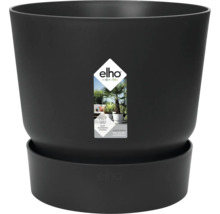 Schwarzer Blumentopf mit Bewässerungssystem