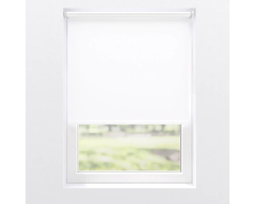Weißes Rollo am Fenster