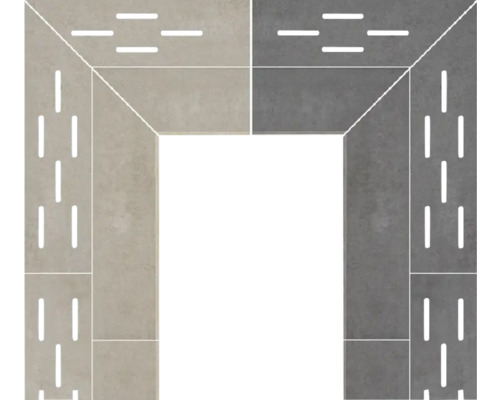 Eckansicht von Wandfliesen mit Dekor