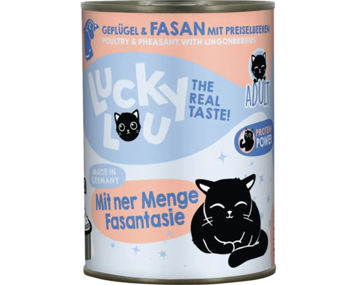Lucky Lou Katzenfutter Geflügel und Fasan mit Preiselbeeren in Dose