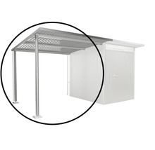 Metallcarport mit Säulen und Dachkonstruktion