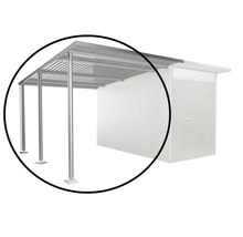 Überdachung mit Stahlpfosten