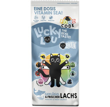 Lucky Lou Adult Katzenfutter mit Geflügel und frischem Lachs im Beutel