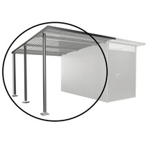 Metallcarport mit drei Pfosten
