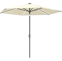 Quadratischer Sonnenschirm mit Kurbel und Stoffbespannung