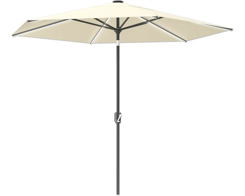 Quadratischer Sonnenschirm mit Kurbel und Stoffbespannung