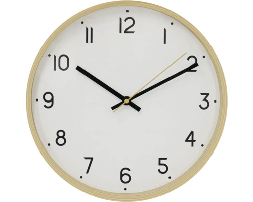 Wanduhr mit rundem Rahmen und Ziffernblatt