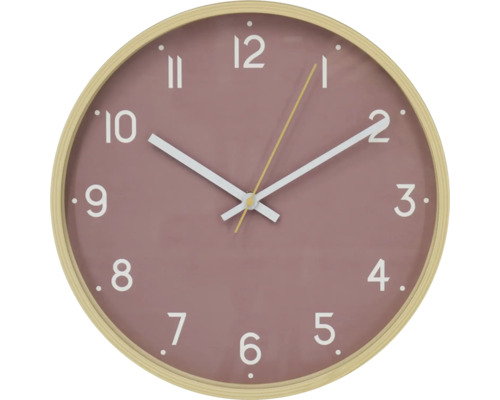 Runde Wanduhr mit Ziffernblatt und Holzrahmen