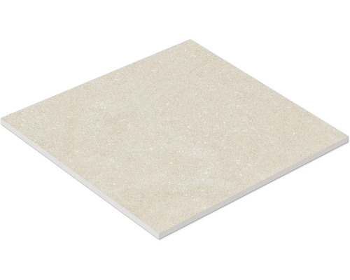 Feinsteinzeug Terrassenplatte Glower Ivory rektifizierte Kante 60 cm x 60 cm x 2 cm Quadratische Bodenfliese aus Feinsteinzeug