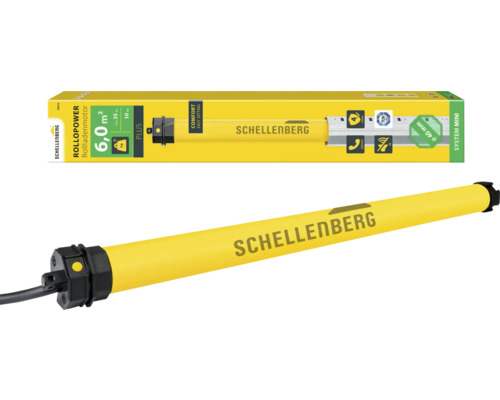 Rohrmotor PLUS Mini 10 Nm Schellenberg 20410 Zugkraft 25 kg Schellenberg Rollladenmotor mit Verpackung