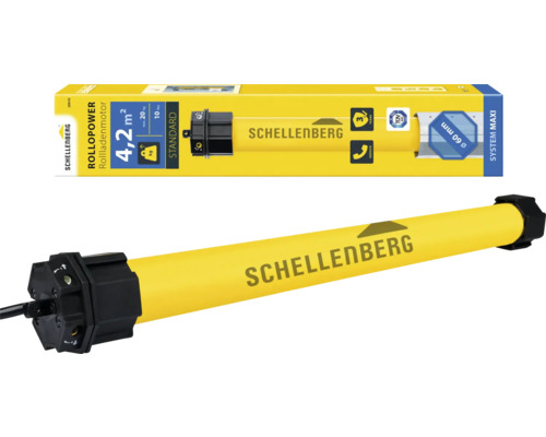 Rohrmotor STANDARD Maxi 10 Nm Schellenberg 20610 Zugkraft 20 kg Schellenberg Rollladenmotor mit Verpackung