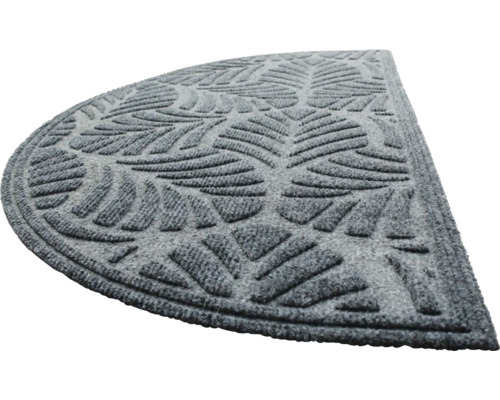 Halbrunde Fußmatte mit Pflanzenmuster