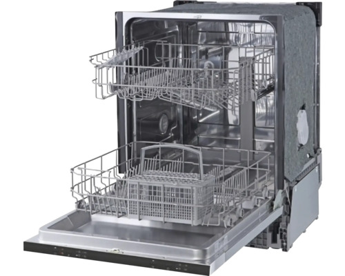 Geöffneter Geschirrspüler mit Geschirrkörben