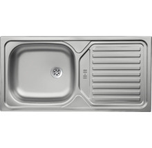 Spülbecken aus Edelstahl mit Abtropffläche