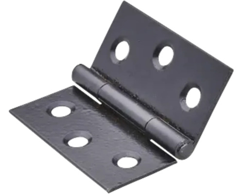 Kantiges Scharnier 40 x 40 x 1 mm Stahl schwarz Scharnier mit vier Schraublöchern