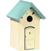 Vogelhaus aus Holz mit Dekoration