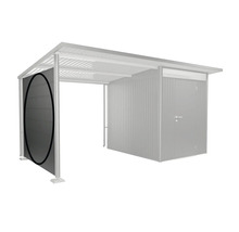 Überdachte Fahrradgarage mit Seitenwand zur Lagerung von Fahrrädern