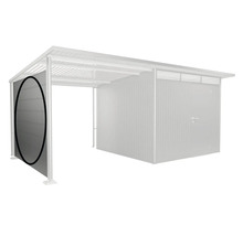 Abbildung eines Gerätehauses mit Anbauwand