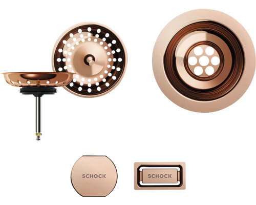 Schock Sichtteile copper kupfer gebürstet 400055COB Schock Spülenzubehör