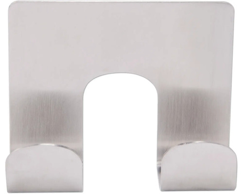 form&style Doppelklebehaken OLI edelstahl gebürstet mit 3M Klebepad Handtuchhalter aus Metall