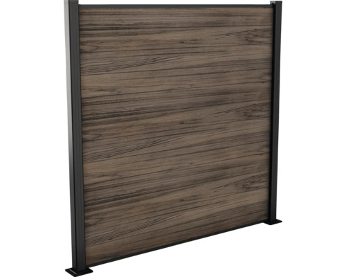 Gartenzaun aus Holz und Metall