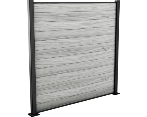 Sichtschutzelement mit horizontaler Holzoptik