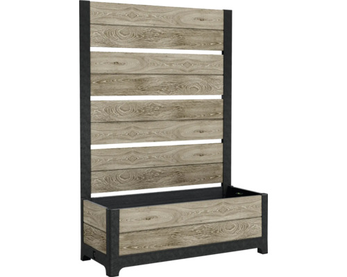 Hochbeet mit Rankgitter aus Holzimitat