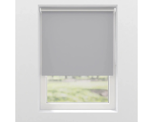 Graues Rollo am Fenster