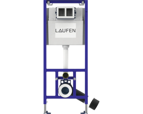 Laufen Einbau Spülkasten mit blauem Montagerahmen