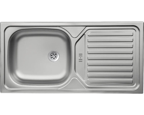 Spüle aus Edelstahl mit Abtropffläche