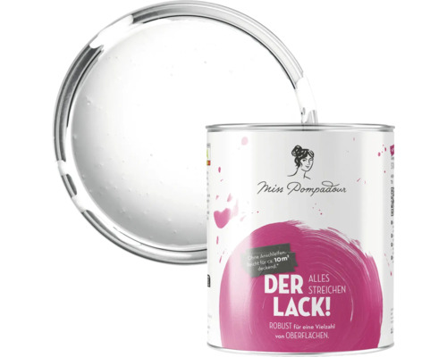 Miss Pompadour Lackdose mit Farbe in Farbschale