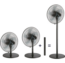 Ventilator mit unterschiedlichen Aufbauhöhen