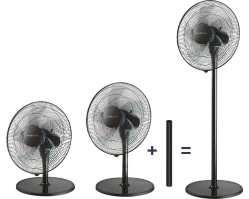 Ventilator mit unterschiedlichen Aufbauhöhen