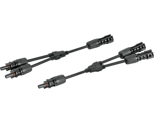 Zwei Solarstecker Y-Verbindungsstücke für die Parallelschaltung von Solarmodulen