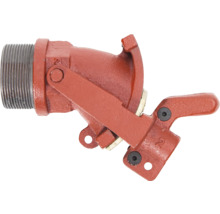 Roter Feuerlöschanschluss mit Gewinde