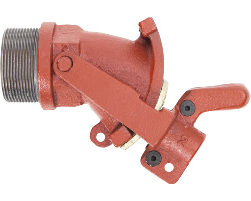 Roter Feuerlöschanschluss mit Gewinde